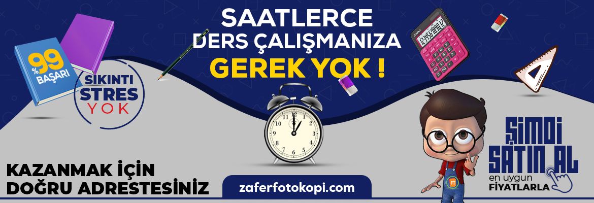 Zafer Copy Her zaman yanınızda. Saatlerce Ders Çalışmaya Gerek Yok..