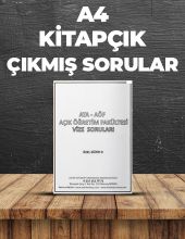 A4 ÇIKMIŞ SORULAR