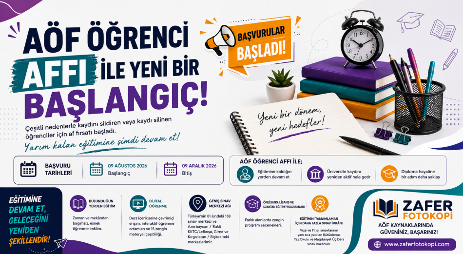 AÖF ÖĞRENCİ AFFI - ATATÜRK ÜNİVERSİTESİ ATA AÖF 